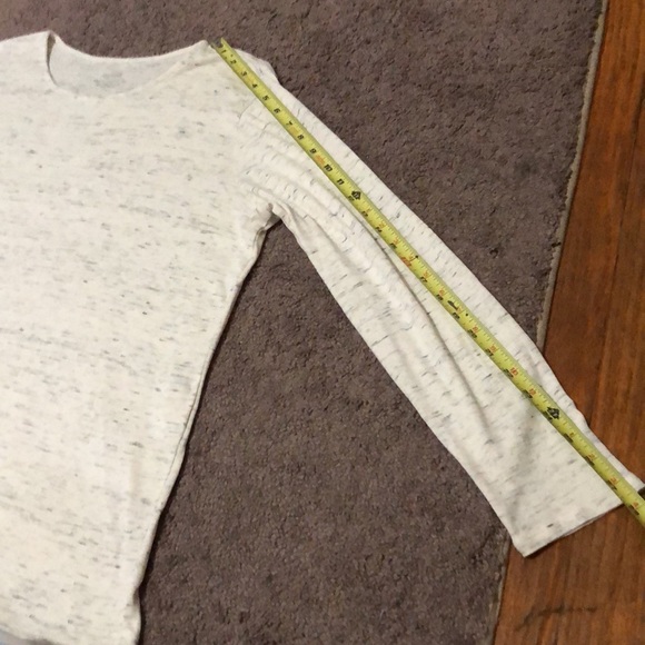 pure jill by j jill-Cotton LongSleeve Tee-Sz M-Beige/Gray - Picture 10 of 13